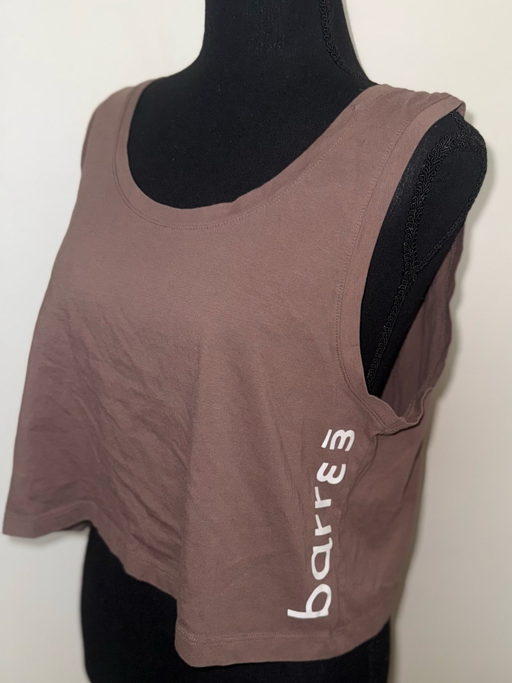 barre3 Idaho ascolour Premium Cropped Activewear Tank Top - Brown XL